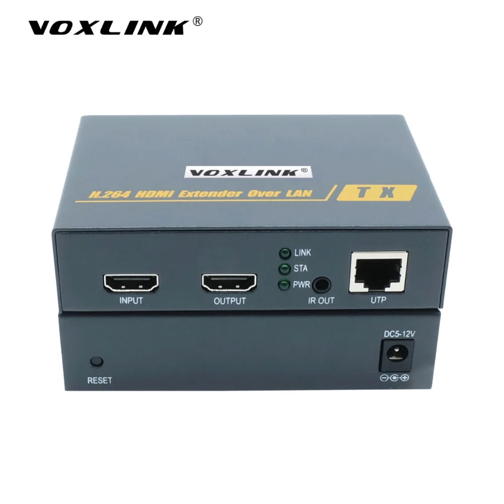 VOXLINK H.264 HDMI Transmitter and Receiver over TCP/IP CAT6 Cable Up to 200-meter with IR Control 1080P Transmitter / Receiver VOXLINK H.264 HDMI Transmitter and Receiver over TCP/IP CAT6 Cable Up to 200-meter with IR Control 1080P Transmitter / Receiver