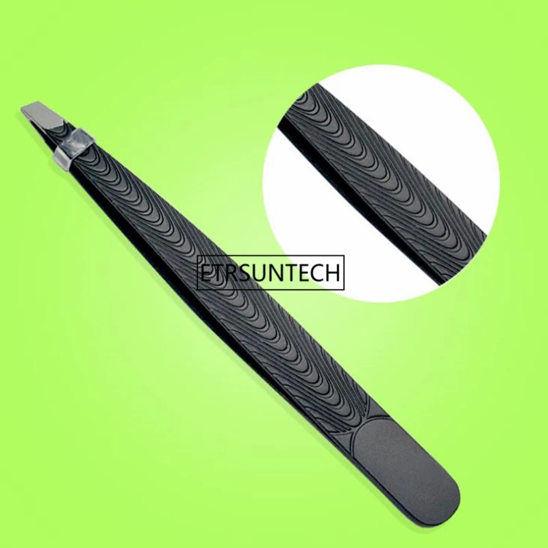 

100pcs Makeup Tool Slant Eyebrow Folder Stainless Steel Hair Removal Eyebrow Tweezers Eyebrow Clip Beauty Tool F3070