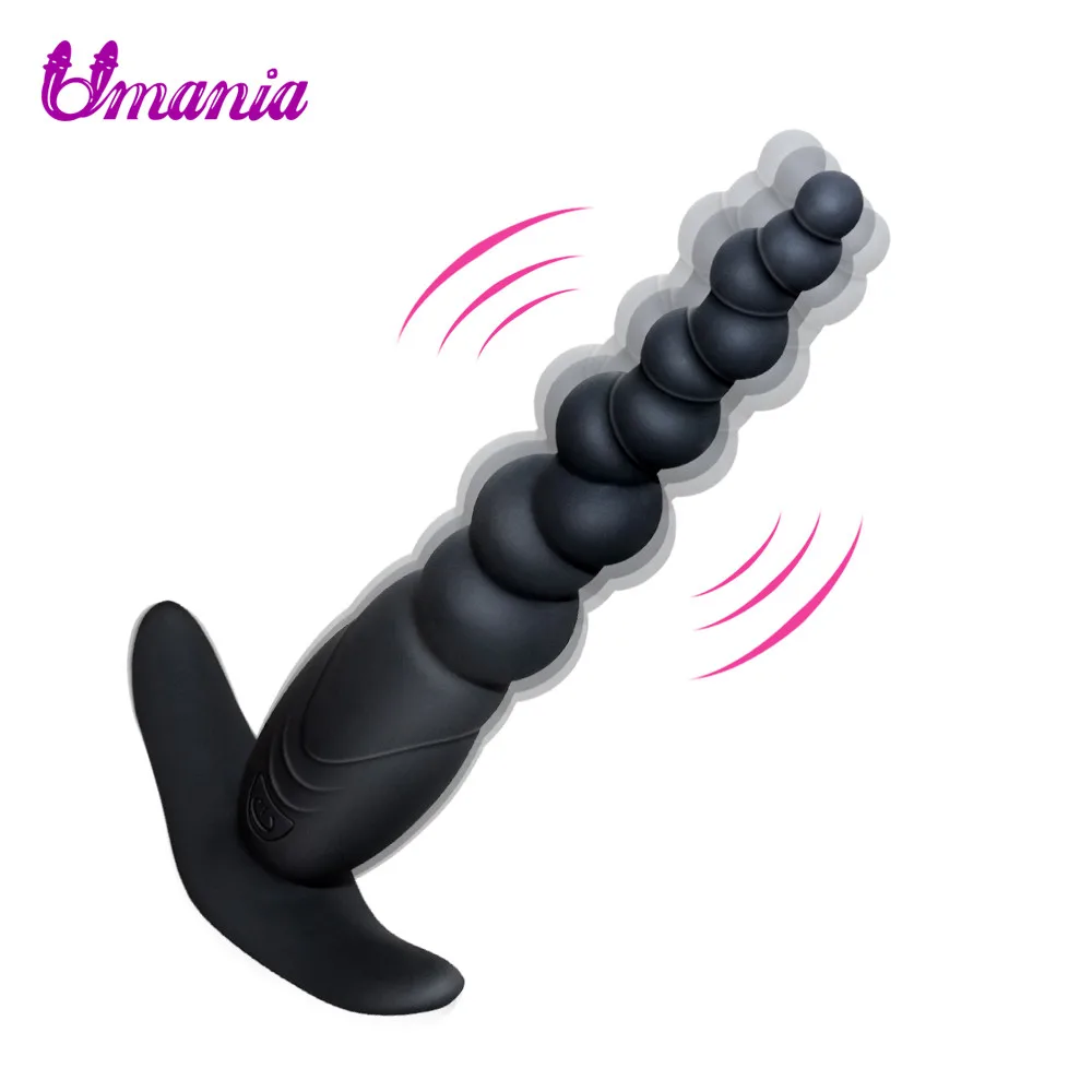 Анальный вибратор секс игрушки вибрирующие анальные бусы Plug 10 режимов вибрации и