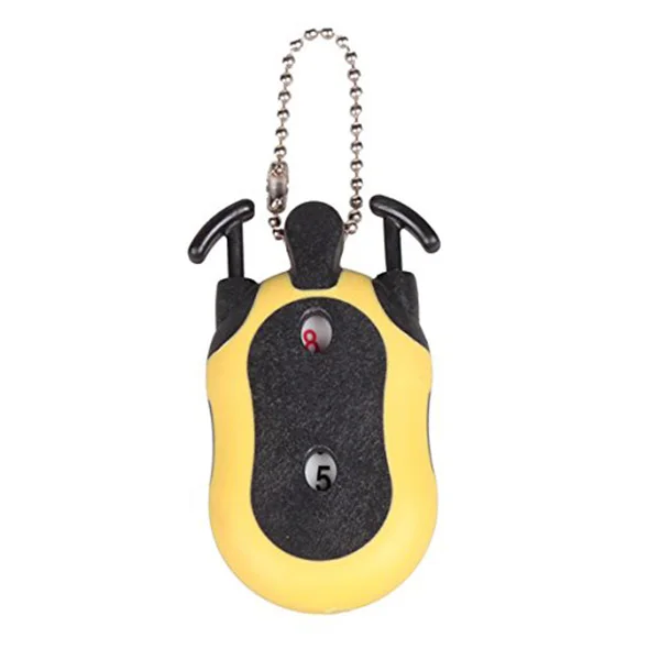 

Handy Mini Golf Stroke Shot Putt Score Counter Tally Keeper with Key Chain (Yellow+Black)