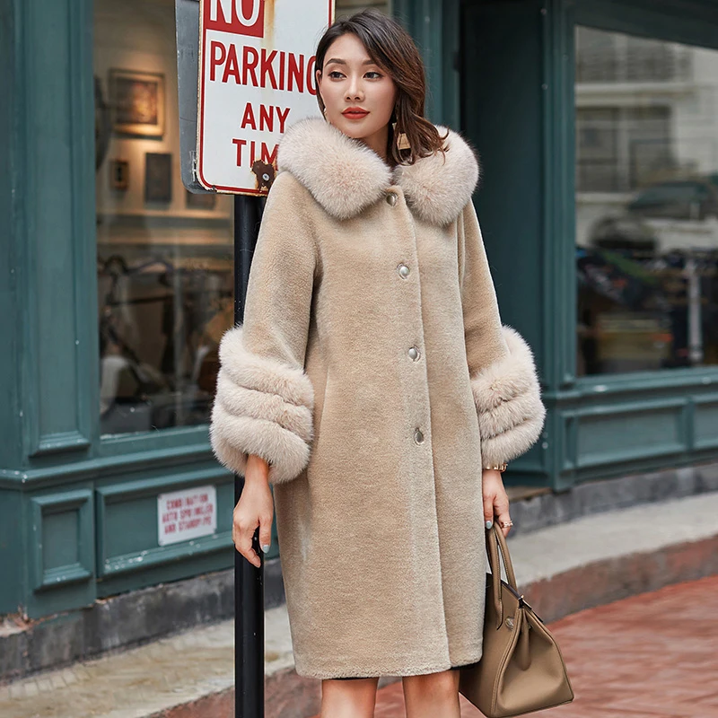 Mince Chaud 2018 Survêtement Nouvelle Épais Fourrure Manteau Régulier Manches cou De 367 Longues Pleine Pelt Complet Xhsd Bouton Femmes O Picture Couvert Arrivée zOTwxrqz