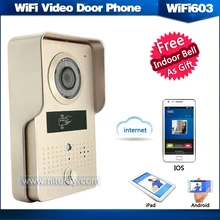 Wireless door bell wireless video door phone intercom system support both IOS and Android phone/ipad/tablet