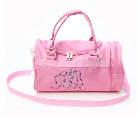 

New Fashion Embroidered Pointe Shoes Big Women Kids Girls Handbag Shoulder Dance Ballet Bag Gymnastics Bag
