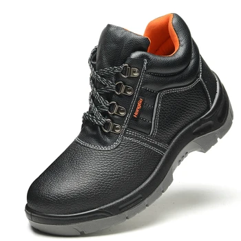 

mens fashion large size breathable steel toe cap working safety shoes anti-pierce non-slip spring autumn security ankle boots