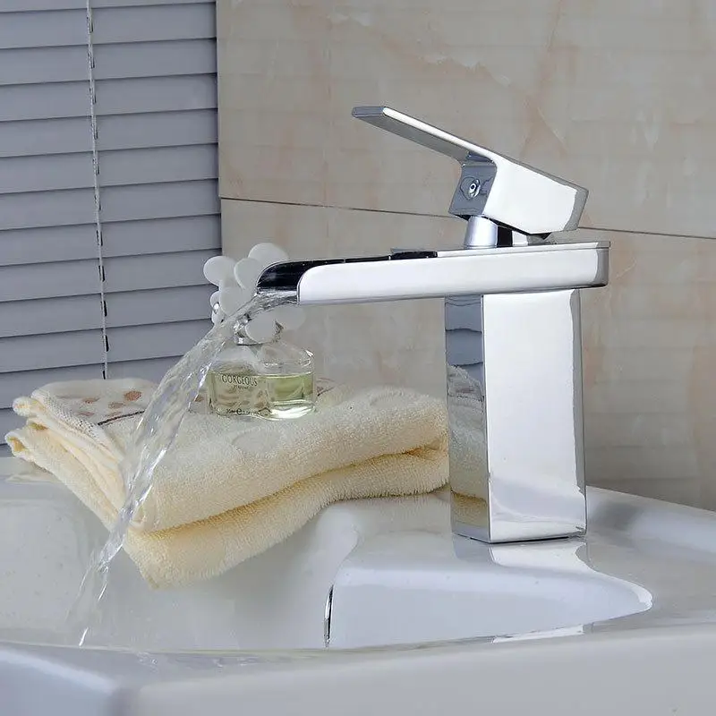 Смеситель для умывальника площадь Водопад Ванная комната кран Одной ...