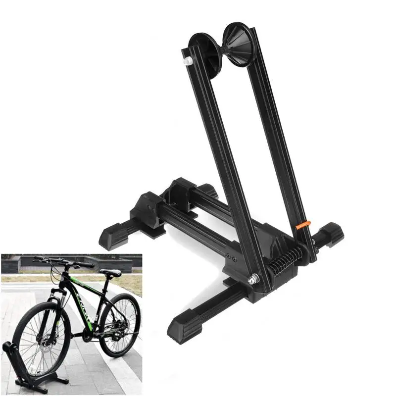 

Bicycle Floor Parking Rack Portable Collapsible Dual Arm Mountain Bike Rack Standing Bike Cycling Repair Display Stand