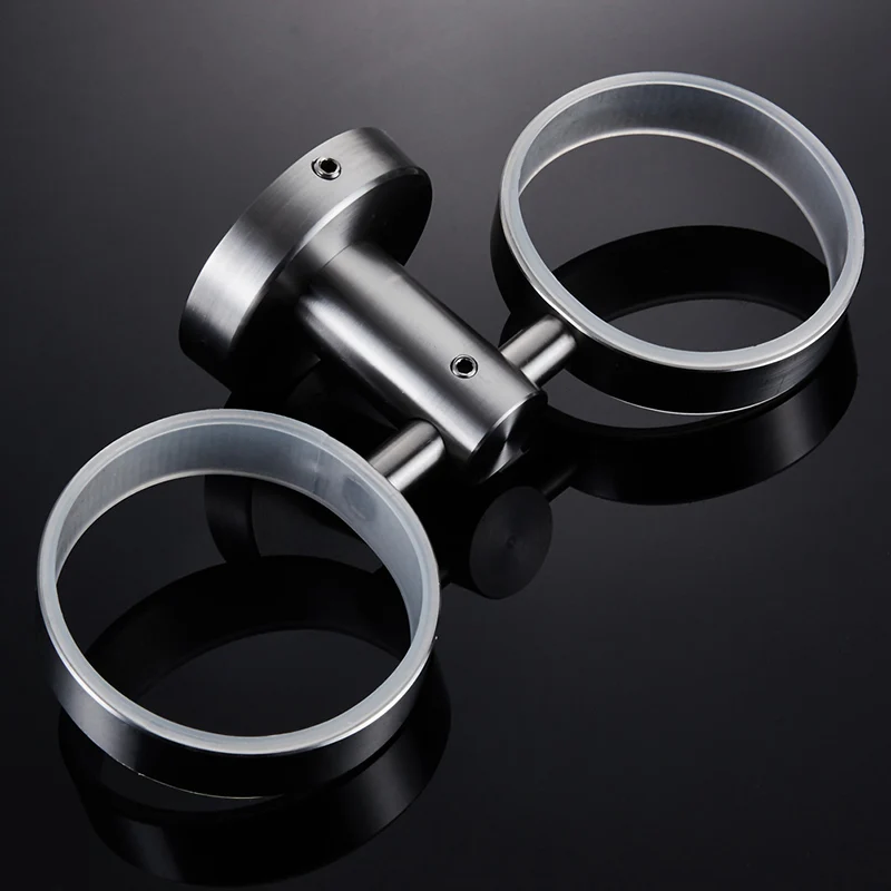 WEYUU 304 Stainless Steel Cup & Tumbler Holders Double Wire drawing Wall Mounted Toothbrush Cup Holder Bathroom Accessories
