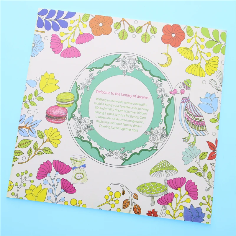 Fantasy Dream Coloring Book Painting Mandalas Secret Garden Color Drawing Alice in Wonderland 18.5*18.5cm 24pages Fantasy Dream Coloring Book Painting Mandalas Secret Garden Color Drawing Alice in Wonderland 18.5*18.5cm 24pages