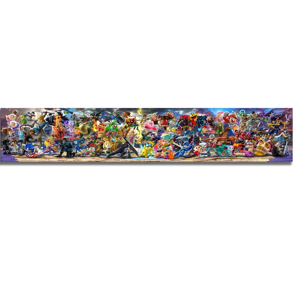 Wall-Art-Prints-Modular-Picture-1-Pcs-Super-Smash-Bros-Ultimate-Update-Video-Game-Cartoon-Canvas (2)