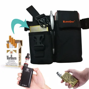 

E Cigarette Canvas Belt Case Double for Iphone 6/6S/7/8 Plus E cigarettes Bag For Rda Box Mod Battery Bag VS X6 X9 Mobile Wallet