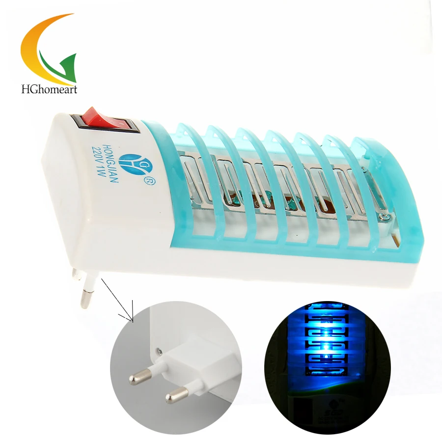 220V Home baby room EU Plug LED Socket Electric Mosquito Repellent Insect Killer Trap Night Lamp