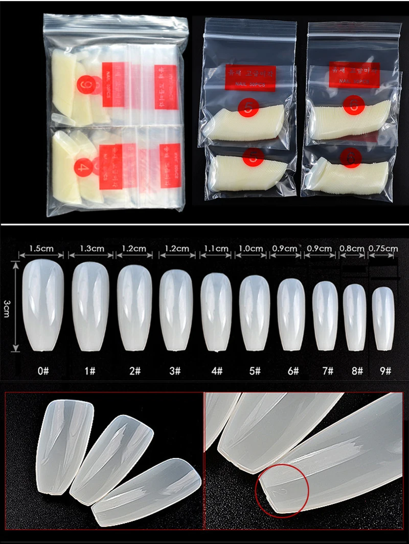 600 шт./упак. натуральные накладные ногти для ног, средней длины, балерина, полного покрытия, накладные ногти с квадратным носком; искусственный мех с режущей поверхностью патч инструмент для ногтей для салона "сделай сам"