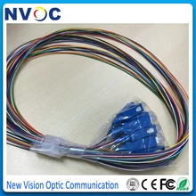 2 шт./лот, 12 ядер 1,5 м SM 9/125um SC/UPC Волоконно-оптическая косичка, одномодовый 12 цветных 0,9 мм SC UPC волоконно-оптическая косичка/соединительный кабель