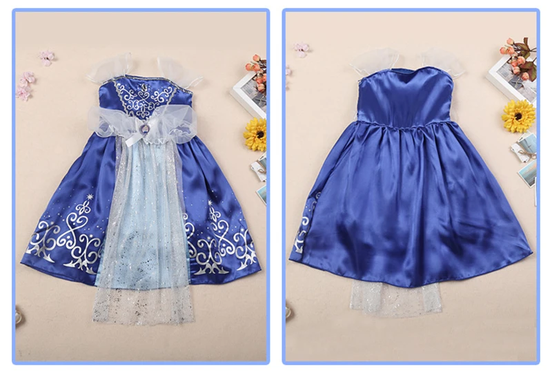 Baby Girls Princess Dress For Girls Kids Cinderella Snow White Cosplay Party Dress Halloween Costume Brand kids Dress 2-7Y