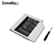 Sunvalley ультра тонкий SATA SATA3 9,5 мм Универсальный Алюминий 2nd hdd caddy для ноутбука Тетрадь серии