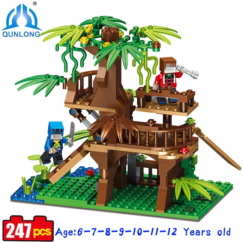 Qunlong Minecraft Village Castle Modle font b Toy b font Compatible Legoe Minecraft Building Blocks Set