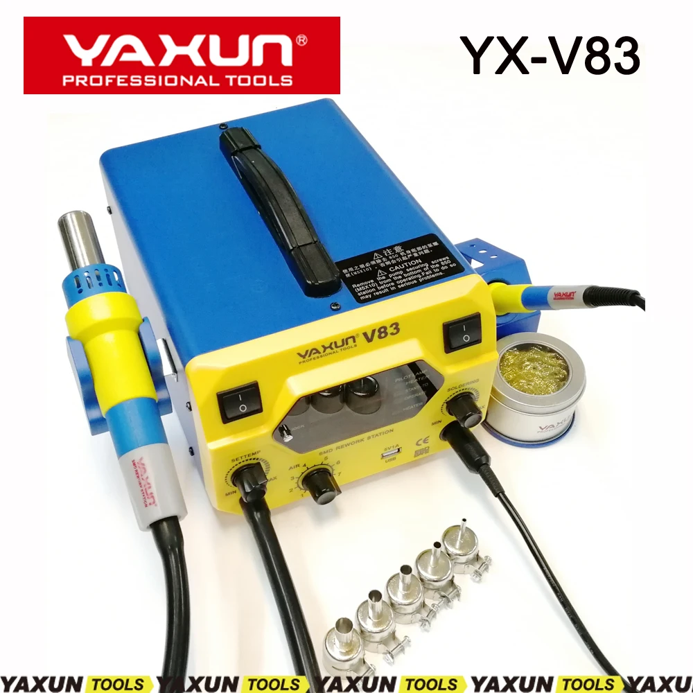 New Yaxun Yx V 2 In 1 High Quality Hot Air And Soldering Iron Smd Rework Station 2 Lcd Temperature Display5v 1a Usb Output Soldering Stations Aliexpress
