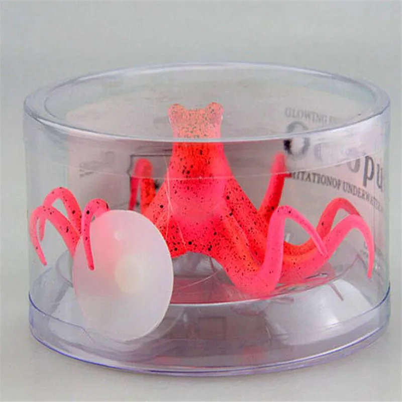 1PCS Fluorescent simulation octopus aquarium fish tank decoration and