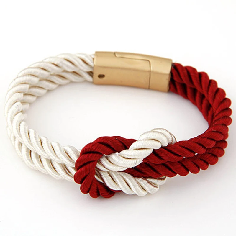 

love braided magnetic bracelet bracelets bangles for couples women men charm bracelet gold femme female male braclet red thread