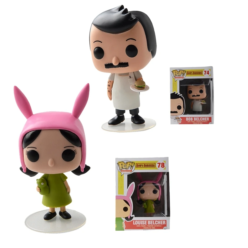 

Movie Bob's Burgers Bob Belcher Vinyl Doll Louise Belcher Bob Belcher Vinyl Figures Collection Model Action figure Toy