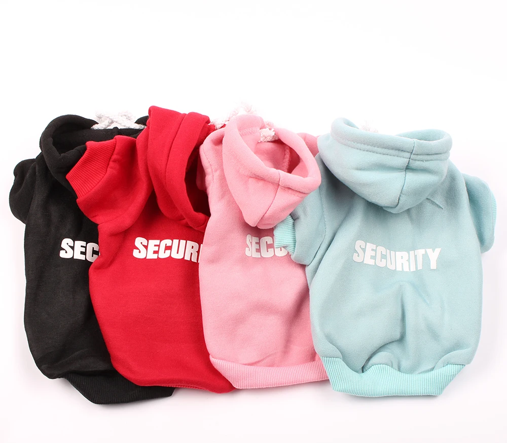 

Dog Pet Coat Hoodie Sweater SECURITY Design Cat puppy Coat Jacket Autumn/Winter Clothes Apparel 7 Sizes
