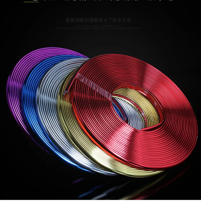 

2M Grille Clips Universal Car Chrome Protection Wheel Rim Light Frame Decoration Collision Strips for Benz Honda Opel Kia Volvo