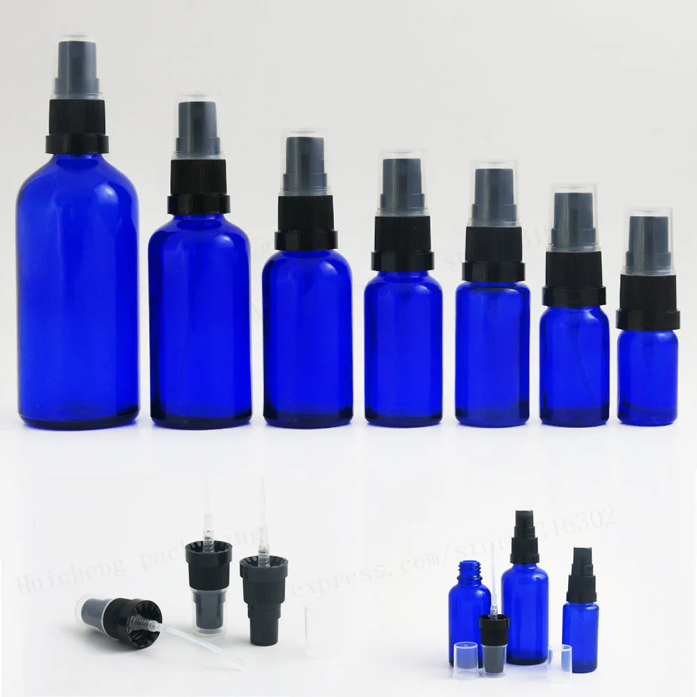 200 x Refillable Cobalt Blue Glass Essential Oil Bottle With Tamper