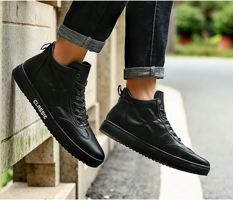 Brand Men's Winter Shoes Male Boot Warm Fur Classic Casual Snow Bot Man High Top Sneaker Mens Ankle Leather Boots Men (11)