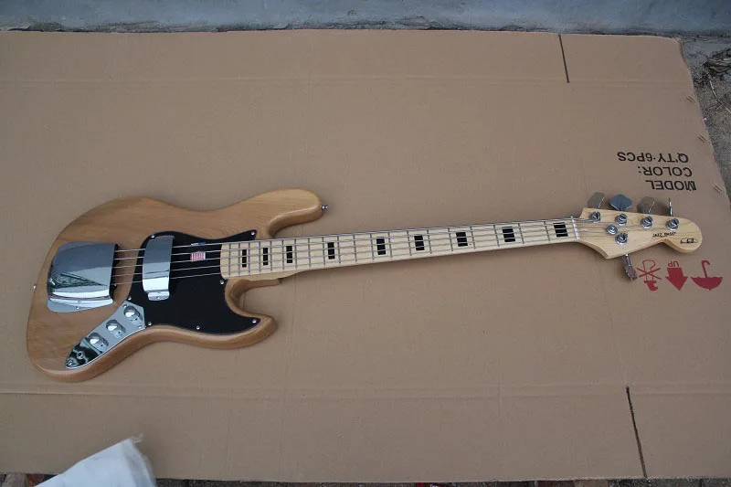 Free Shipping High Quality Maple fingerboard 4 String F Marcus Miller Signature burlywood Jazz Bass guitar  15-9