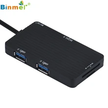 Beautiful Gift New USB 3.0 To SATA 3.0 III 2 SD TF HUB Adapter Card Reader HDD SSD Hard Disk Wholesale price Dec30