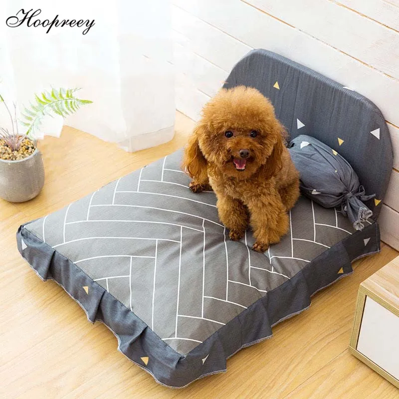 

New Nordic Style Small Dog Bed Cat Kennel Full Washable Net Home Pet Sofa Bed Pure Cotton Candy Pillow Non-slip Pet Beds 10A