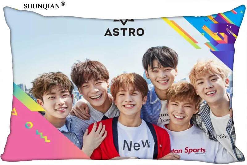 Корейский прямоугольный Чехол Подушка Pop Astro на молнии Свадебный комбинированный