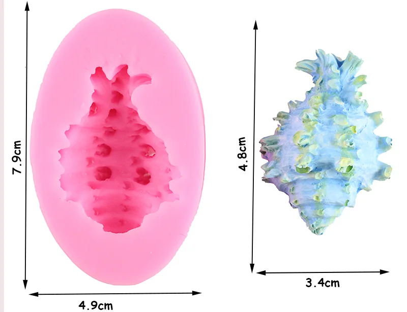 Морская Раковина Морская звезда в виде ракушки хвост форма помадка торт конфеты силиконовые формы DIY украшения торта инструменты Мыло Смола глина шоколад формы