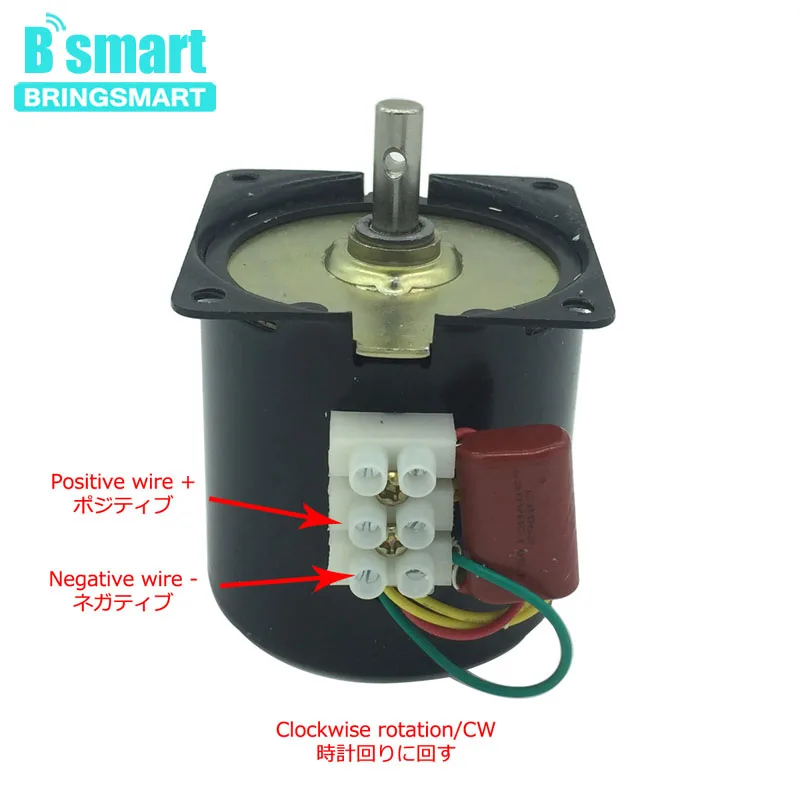 

Bringsmart AC 110V 220V Permanent Magnet Motors High Torque Powerful speed reducer Reversible Motor For BBQ Motor DIY 60KTYZ