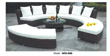 Circular Arc Sofa Half Round Furniture Healthy PE Rattan Garden Furniture Sofa Set Luxury Garden Outdoor Furniture Sofas HFA086