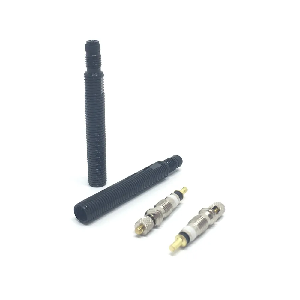 1 пара 45 мм черный полный резьбовой удлинитель стержня для французский клапан Presta с легированной крышкой/инструмент/ядро