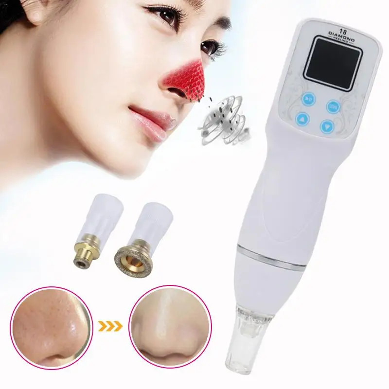 

LED Professional USB Blackheads Absorbing Device Rhinestone Slight Carving Skin Grinder Acne Removal Pores Cleaner
