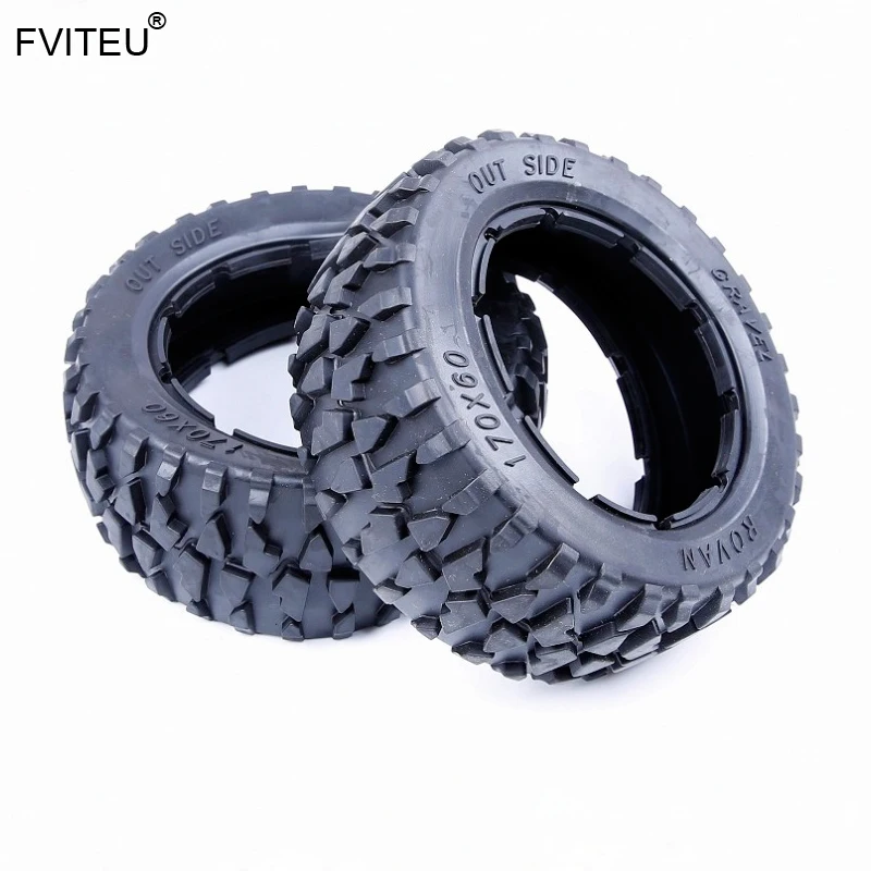 

FVITEU Rubber Front Gravel Tire set Fit 1/5 HPI Baja 5B SS Rovan King Motor