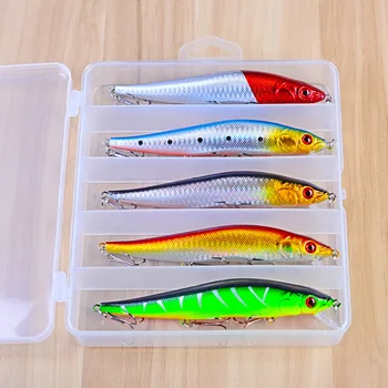 

10pcs/lot Minnow Hard Artificial Lures Baits Topwater Crankbait Bionic Fishing Baits 20.5g-14cm Fishing Accessories w/ Box