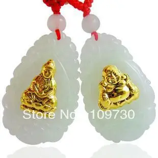 

A cargo millipede Phyllostachys Buddha women pendants pendant gold jade Guanyin male couple fall one pair of