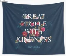 Treat People With Kindness Harry Styles Wall Tapestry Cover Beach Towel Throw Blanket Picnic Yoga Mat