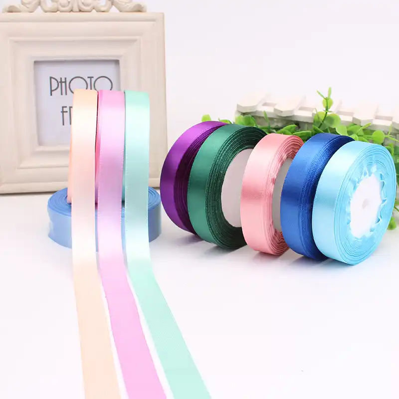 25 Yards//Roll Solid Silk Satin Ribbon Wedding Party Decor Wrapping Width 1-5cm