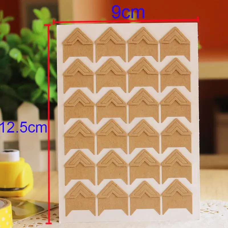 24 шт./лот лидер продаж DIY винтажные Угловые крафт бумажные наклейки для