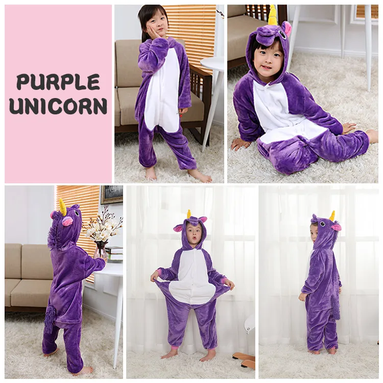 boys girls clothes winter unicorn pajamas kids new years eve clothes kids unicornio flannel panda unicorn 2-10 years old licorne