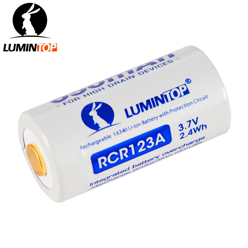Lumintop 16340 RCR123A 3.7v Lithium-ion Rechargeable Battery | Освещение