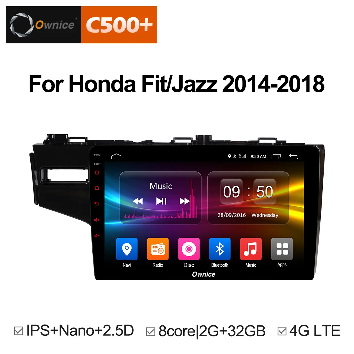 

Ownice C500+ G10 Octa Core Android 8.1 Car DVD Radio GPS Navigation Player for Honda Fit Jazz 2014 - 2018 OBD TPMS 4G DAB+ 32G
