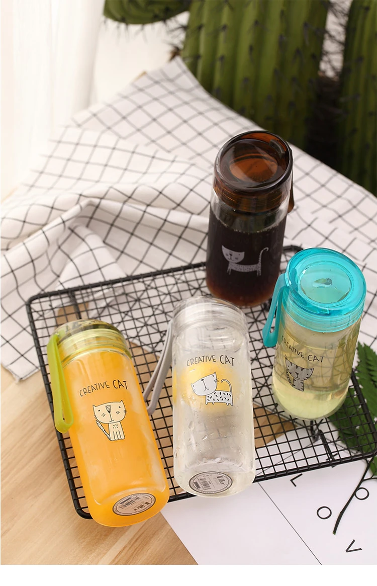Gambar Toko Online 400 Ml Lucu Hewan Kaca Botol Air Minum Di