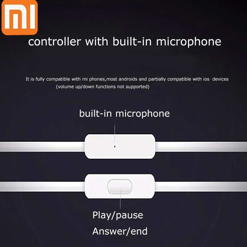 Оригинальные наушники Xiaomi Piston 3,5 мм с 3-мя басами, базовая версия, гарнитура с пультом дистанционного управления и микрофоном для Xiaomi huawei samsung iphone и т. Д