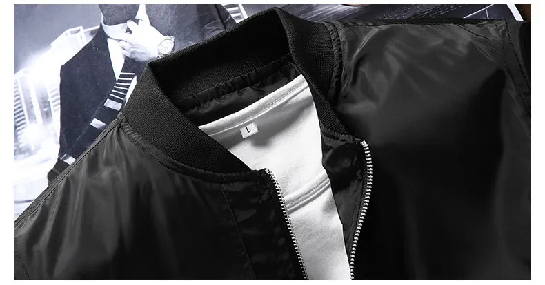 2018 Autumn Jacket Men Baseball Collar Spring Male Jackets Coat Man Flight Air Force jacket Plus Size 4XL Brand Clothing MuLS 06