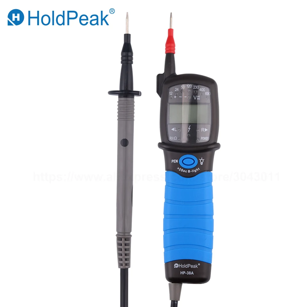 

LCD 12/24/50/120/230/400/690V Voltage Tester AC/DC Voltage Meters Phase Rotation Continuity Test